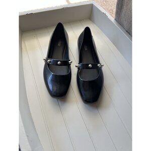 Melissa Aura Ill studded ballerina flats in black Size 8